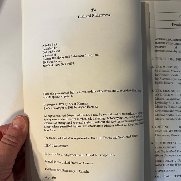 The Making of the Wizard of Oz by Aljean Harmetz. July 1989. - Picture 4 of 4